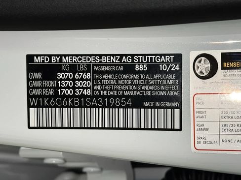 New 2025 Mercedes-Benz S 580e 4MATIC Sedan image 13