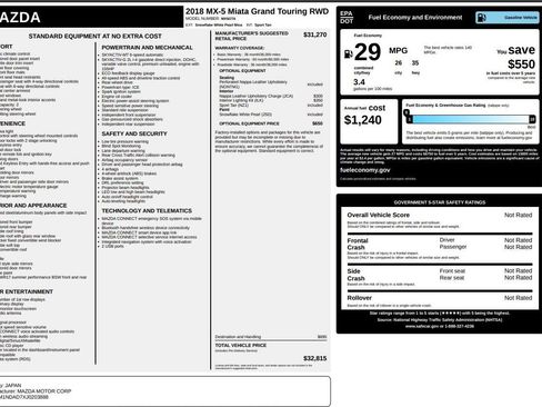 Used 2018 MAZDA MX-5 Miata Grand Touring image 23