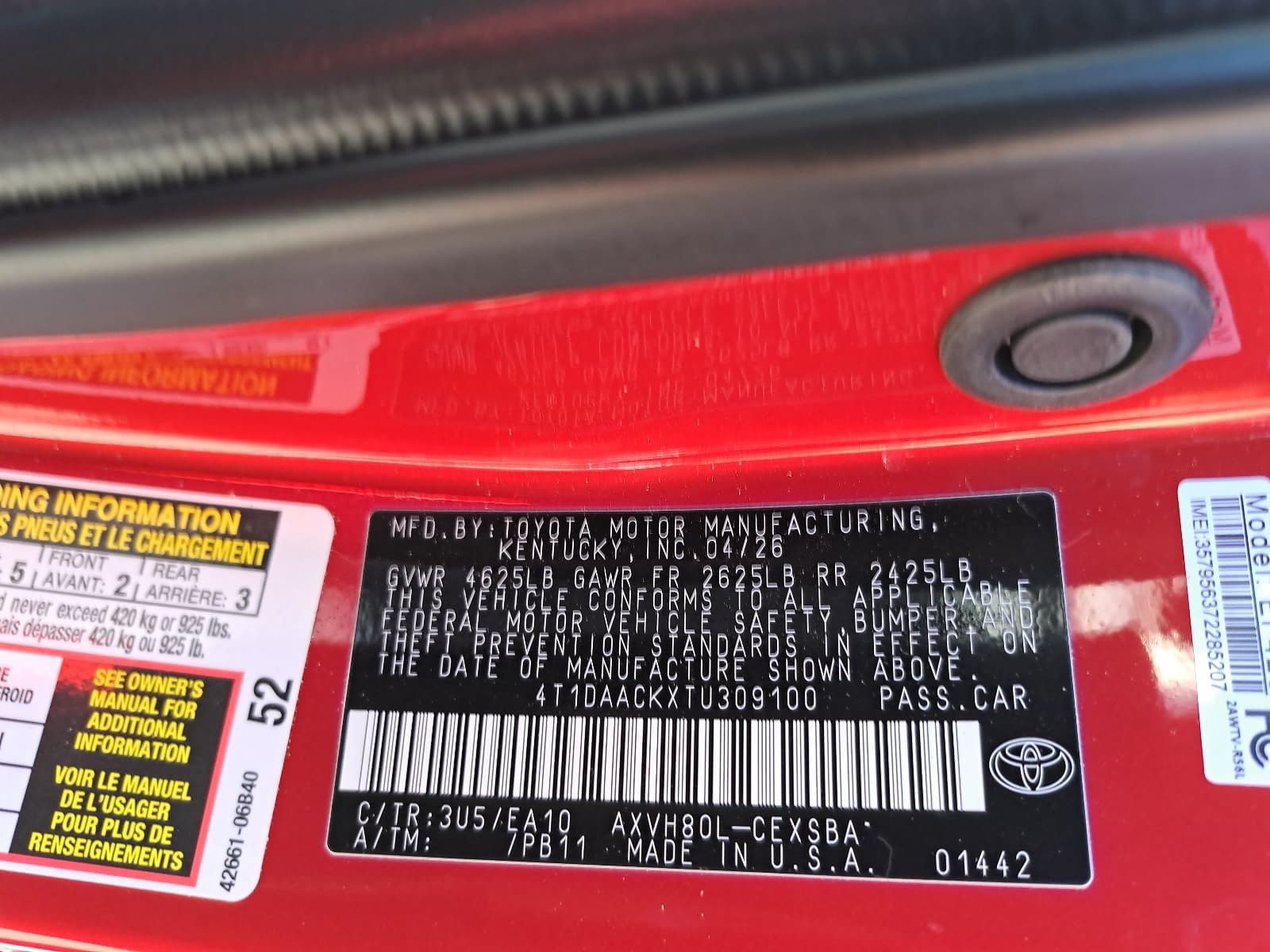 Used 2026 Toyota Camry SE FWD image 38