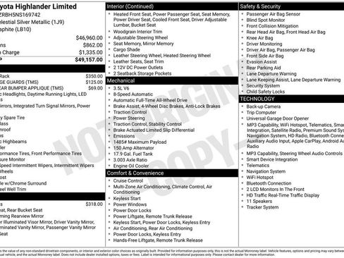 Used 2022 Toyota Highlander Limited AWD/4WD image 18