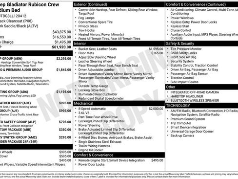 Used 2020 Jeep Gladiator Rubicon w/ Dual Top Group image 5