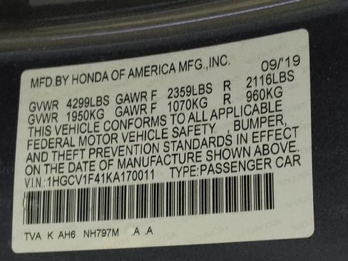 Used 2019 Honda Accord EX image 33