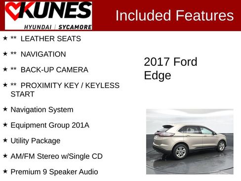 Used 2017 Ford Edge SEL w/ Utility Package FWD image 2