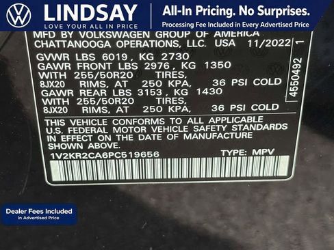 Used 2023 Volkswagen Atlas SE w/ Panoramic Sunroof Package AWD/4WD image 28