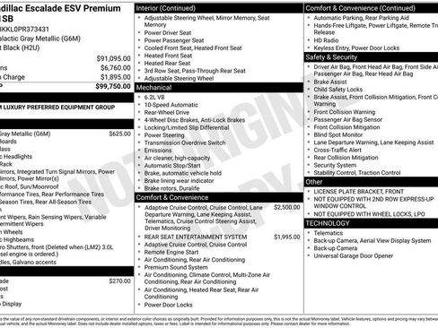 Used 2023 Cadillac Escalade ESV Premium Luxury RWD image 43