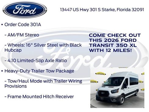 New 2026 Ford Transit 350 XL RWD image 15