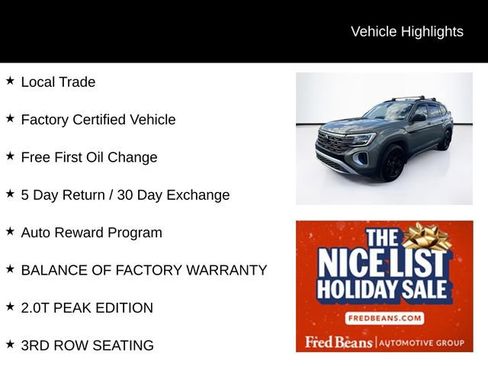 Used 2024 Volkswagen Atlas Peak Edition SEL image 3