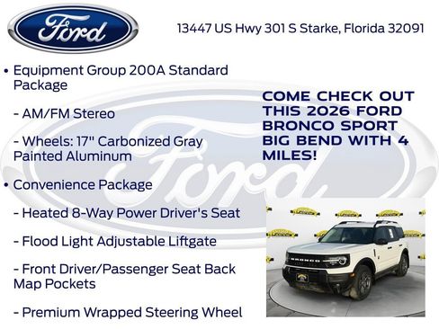 New 2026 Ford Bronco Sport Big Bend w/ Convenience Package AWD/4WD image 15