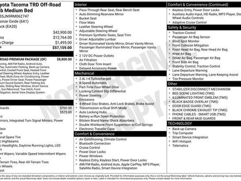 Used 2024 Toyota Tacoma TRD Off-Road w/ TRD Off Road Premium Package image 36