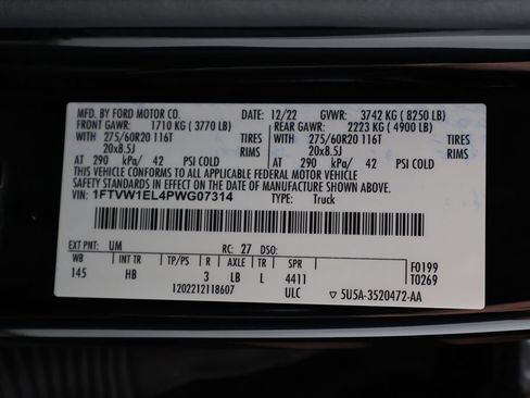 Used 2023 Ford F150 Lightning Lariat AWD/4WD image 59