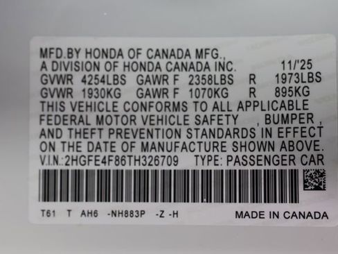 Used 2026 Honda Civic FWD Hybrid Sedan image 29