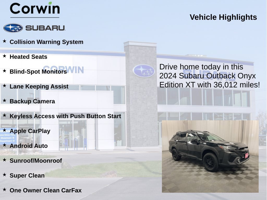 Used 2024 Subaru Outback Onyx Edition XT AWD/4WD image 6