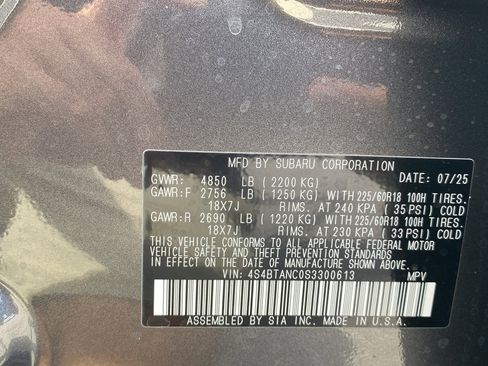 New 2025 Subaru Outback Limited w/ Popular Package #2 image 11