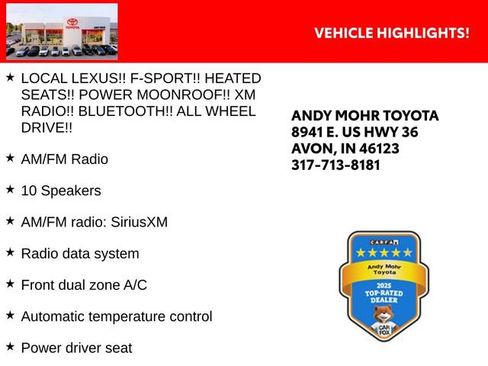 Used 2020 Lexus IS 350 F Sport w/ F Sport Package AWD/4WD image 2