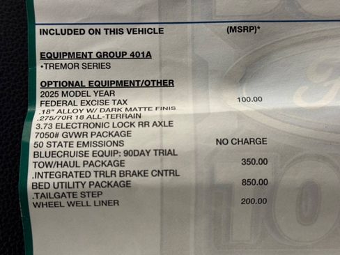 Used 2025 Ford F150 Tremor w/ Bed Utility Package AWD/4WD image 47