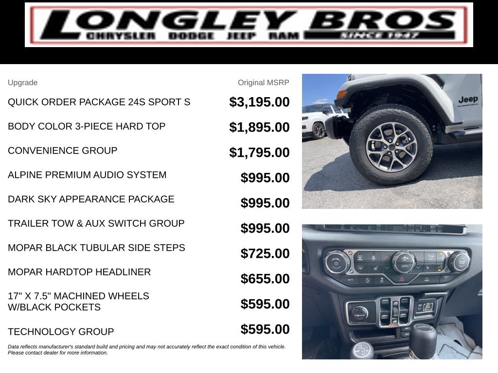 New 2026 Jeep Gladiator Sport AWD/4WD image 4