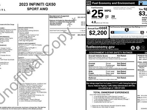 Used 2023 INFINITI QX50 Sport AWD/4WD image 32