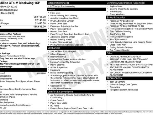 Used 2025 Cadillac CT4 V Blackwing RWD image 6