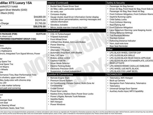 New 2026 Cadillac XT5 Luxury w/ LPO, ONYX Package FWD image 21