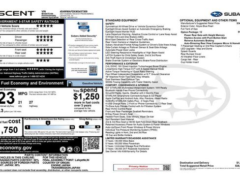 Used 2021 Subaru Ascent Premium w/ Convenience Package image 3