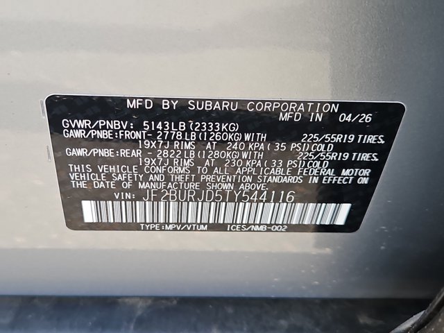 New 2026 Subaru Outback Touring XT AWD/4WD image 18