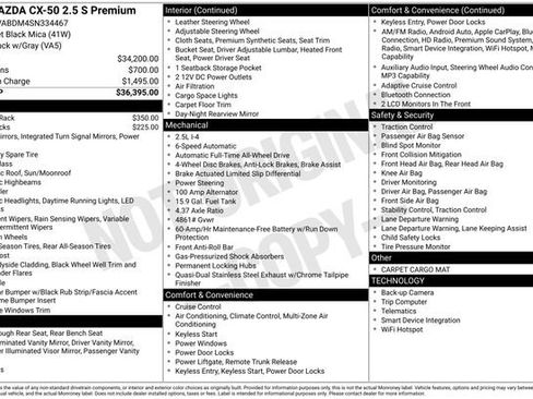 Used 2025 MAZDA CX-50 AWD 2.5 S w/ Premium Package image 35