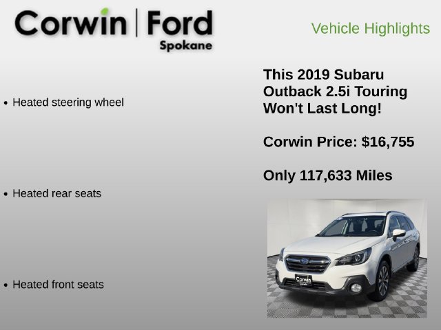 Used 2019 Subaru Outback 2.5i Touring AWD/4WD image 12