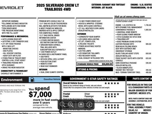 Used 2025 Chevrolet Silverado 1500 LT Trail Boss w/ Convenience Package II image 2