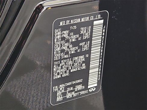 New 2026 INFINITI QX80 Pure w/ Cargo Package image 23