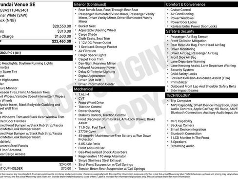 New 2026 Hyundai Venue SE FWD image 4