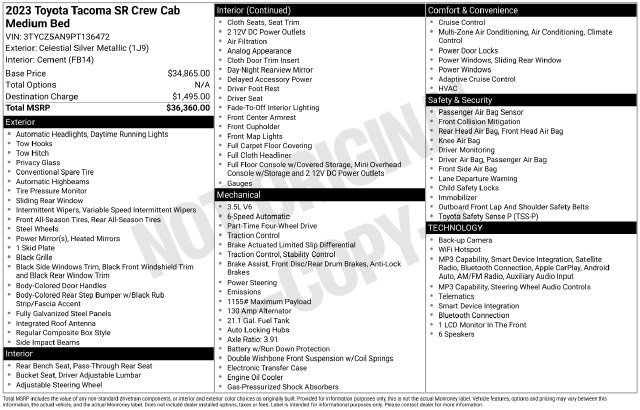 Used 2023 Toyota Tacoma SR AWD/4WD image 35