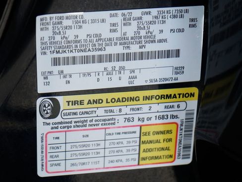 Used 2022 Ford Expedition Max Limited RWD image 57