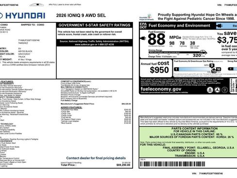Used 2026 Hyundai Ioniq 9 SEL image 4