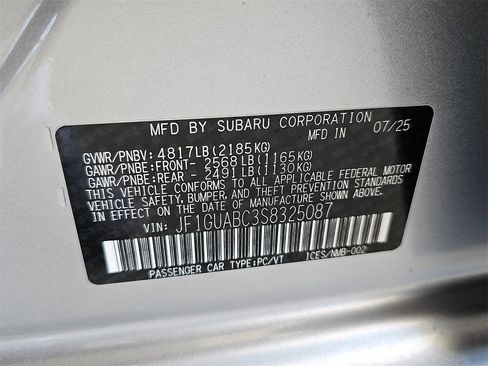 New 2025 Subaru Impreza 2.0i image 35