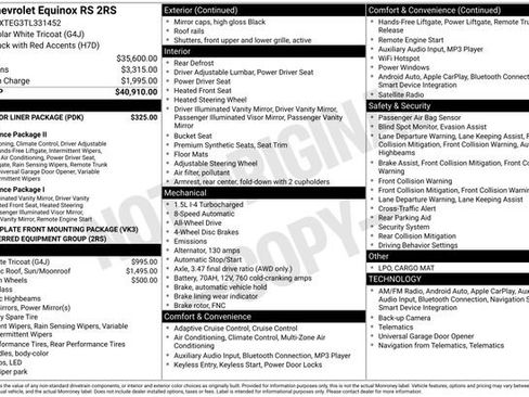 New 2026 Chevrolet Equinox RS w/ LPO, Floor Liner Package image 17