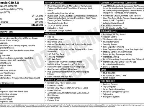 Used 2018 Genesis G80 3.8 image 6