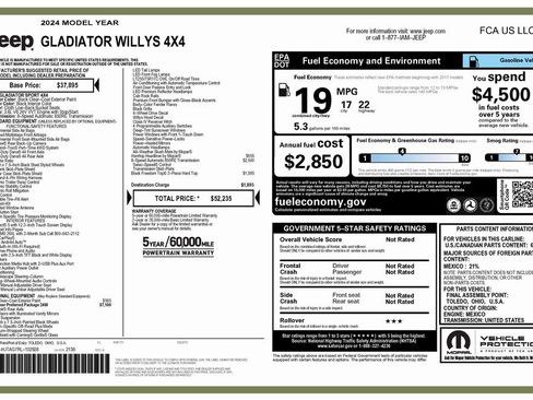 Certified 2024 Jeep Gladiator Sport image 4