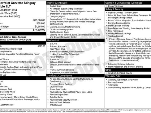 Used 2024 Chevrolet Corvette Stingray Convertible w/ 1LT image 9