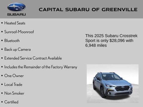 Certified 2025 Subaru Crosstrek 2.5i Sport w/ Crosstrek Mirror Package AWD/4WD image 4