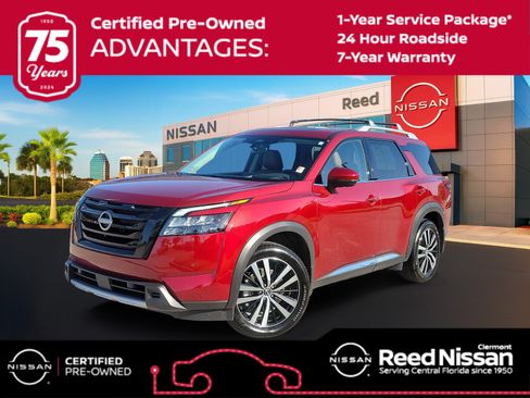 Certified 2025 Nissan Pathfinder Platinum w/ Black Appearance Package FWD image 1