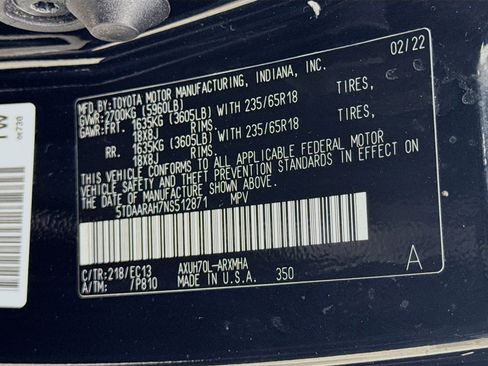 Used 2022 Toyota Highlander Bronze Edition FWD image 33