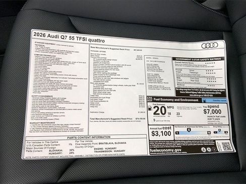 New 2026 Audi Q7 3.0T Premium Plus image 14