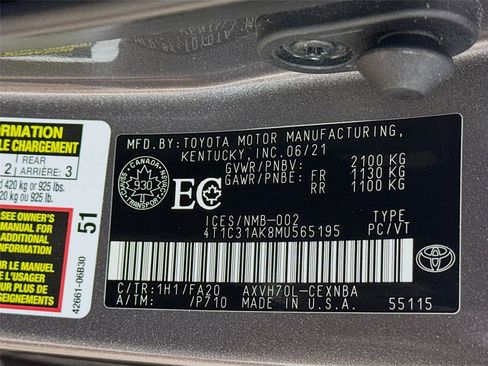 Used 2021 Toyota Camry LE FWD image 22