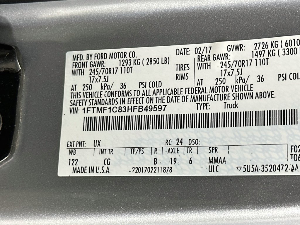Used 2017 Ford F150 XL w/ Equipment Group 101A Mid RWD image 29