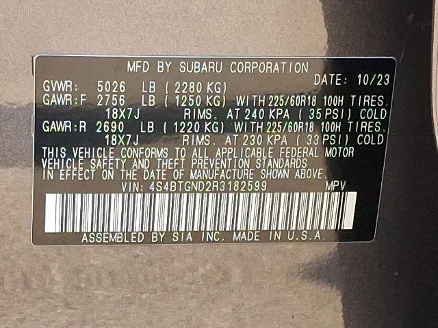 Used 2024 Subaru Outback Limited XT AWD/4WD image 27