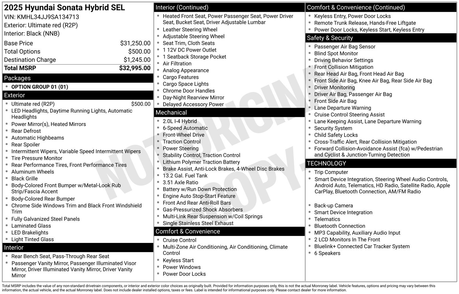 Used 2025 Hyundai Sonata SEL FWD image 47