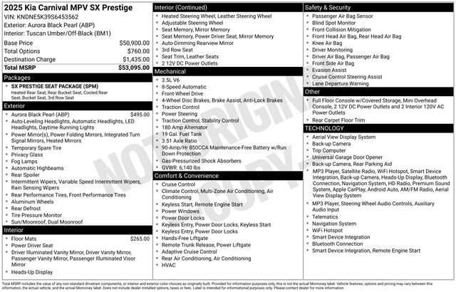 Used 2025 Kia Carnival SX Prestige FWD image 23