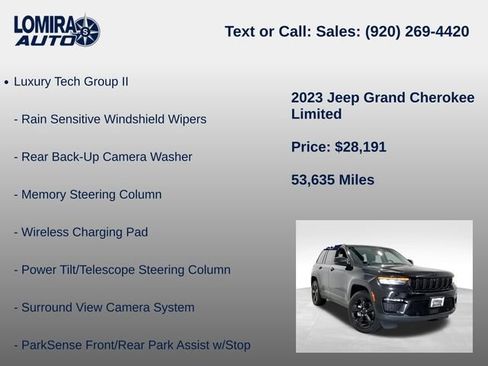 Used 2023 Jeep Grand Cherokee Limited w/ Luxury Tech Group II AWD/4WD image 21