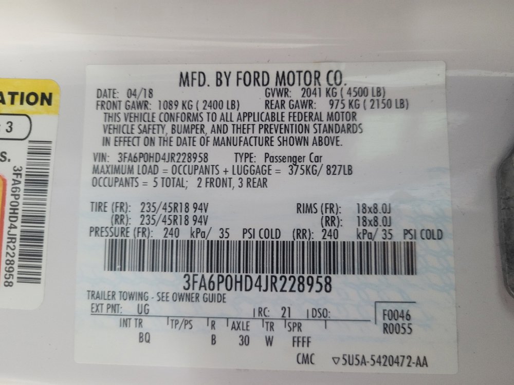 Used 2018 Ford Fusion SE w/ Fusion SE Technology Package FWD image 33