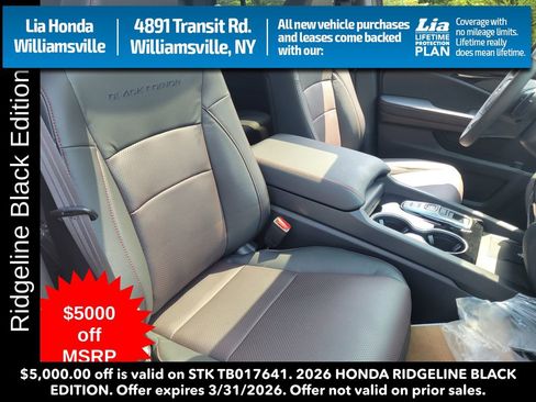 New 2026 Honda Ridgeline Black Edition image 36
